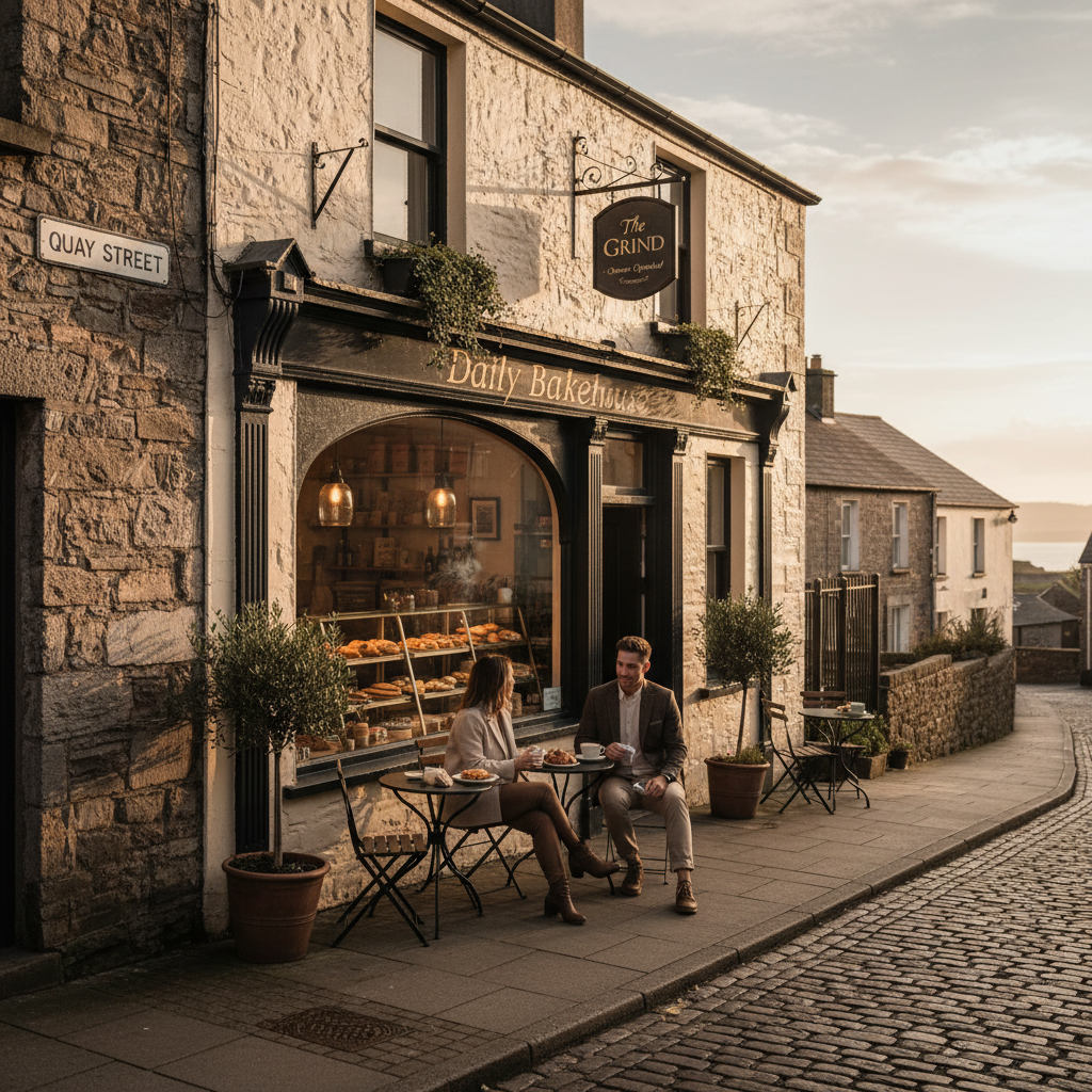 Boutique cafe and bakehouse interior on Quay Street, Galway
